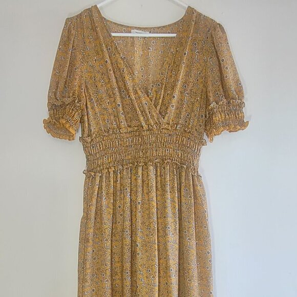 Max Studio Praire Floral Maxi Dress Cottagecore Puff Sleeve Garden Girl  Medium - Picture 6 of 8